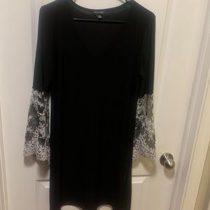 Black Dress With Lace Sleeves